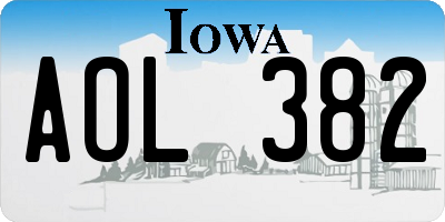 IA license plate AOL382