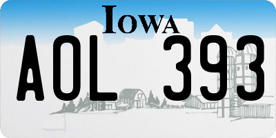 IA license plate AOL393