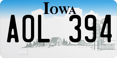 IA license plate AOL394