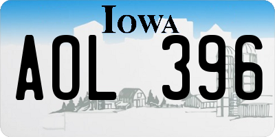 IA license plate AOL396
