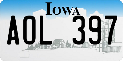IA license plate AOL397