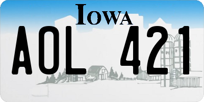 IA license plate AOL421
