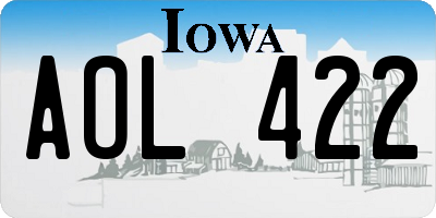 IA license plate AOL422