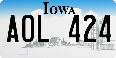 IA license plate AOL424