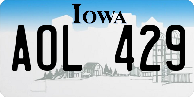 IA license plate AOL429
