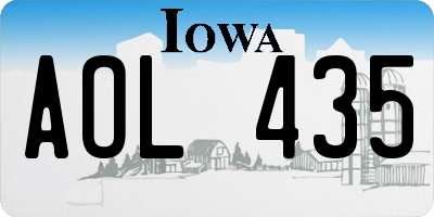 IA license plate AOL435