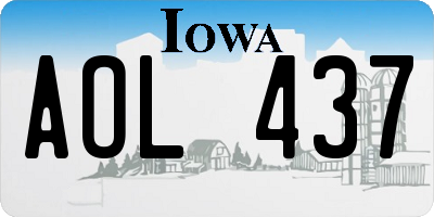 IA license plate AOL437