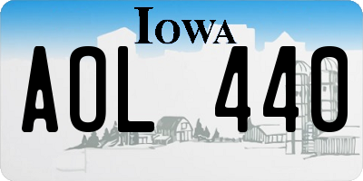 IA license plate AOL440