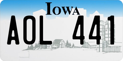 IA license plate AOL441