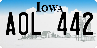 IA license plate AOL442