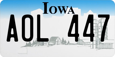 IA license plate AOL447