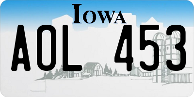 IA license plate AOL453