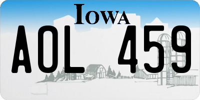 IA license plate AOL459