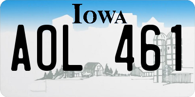 IA license plate AOL461
