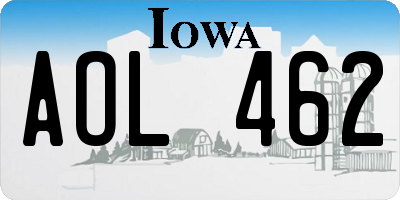 IA license plate AOL462