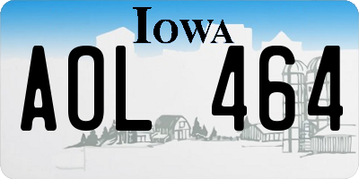 IA license plate AOL464