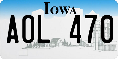 IA license plate AOL470