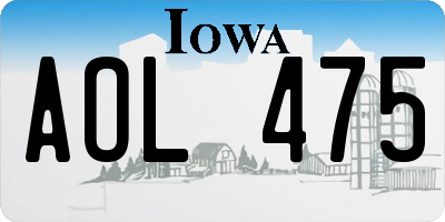 IA license plate AOL475