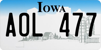 IA license plate AOL477