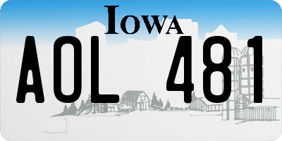 IA license plate AOL481