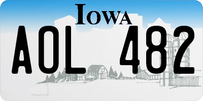 IA license plate AOL482