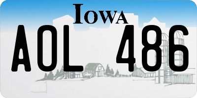 IA license plate AOL486
