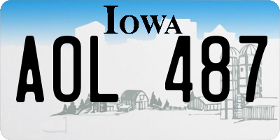 IA license plate AOL487