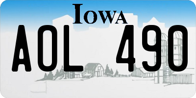 IA license plate AOL490