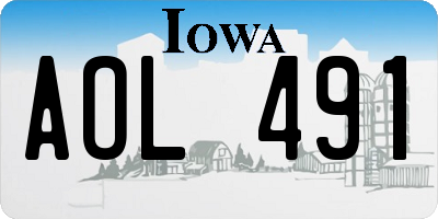 IA license plate AOL491