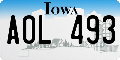 IA license plate AOL493
