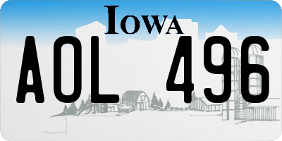 IA license plate AOL496