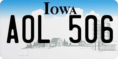 IA license plate AOL506
