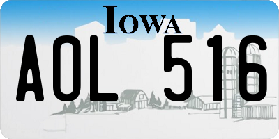 IA license plate AOL516