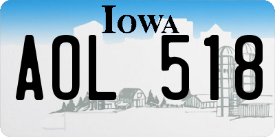 IA license plate AOL518
