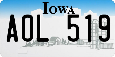 IA license plate AOL519