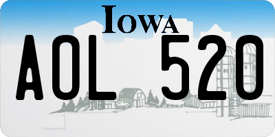 IA license plate AOL520