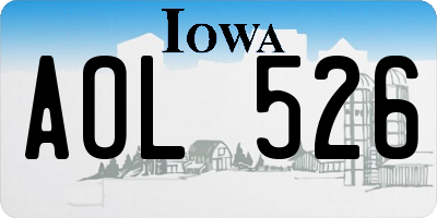 IA license plate AOL526