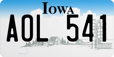 IA license plate AOL541
