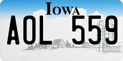 IA license plate AOL559