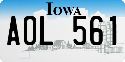 IA license plate AOL561