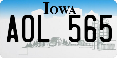 IA license plate AOL565
