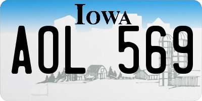 IA license plate AOL569