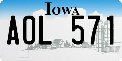 IA license plate AOL571