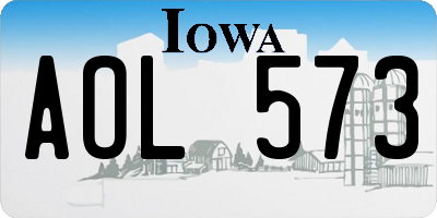 IA license plate AOL573