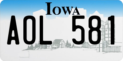 IA license plate AOL581