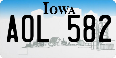 IA license plate AOL582