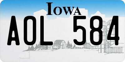 IA license plate AOL584