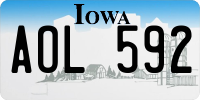 IA license plate AOL592