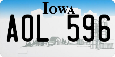 IA license plate AOL596