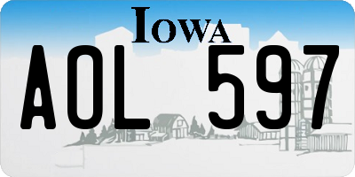 IA license plate AOL597